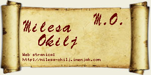 Milesa Okilj vizit kartica